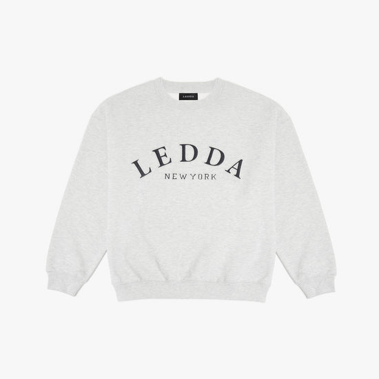 LEDDA Oversized Varsity Sweatshirt Grey Marl