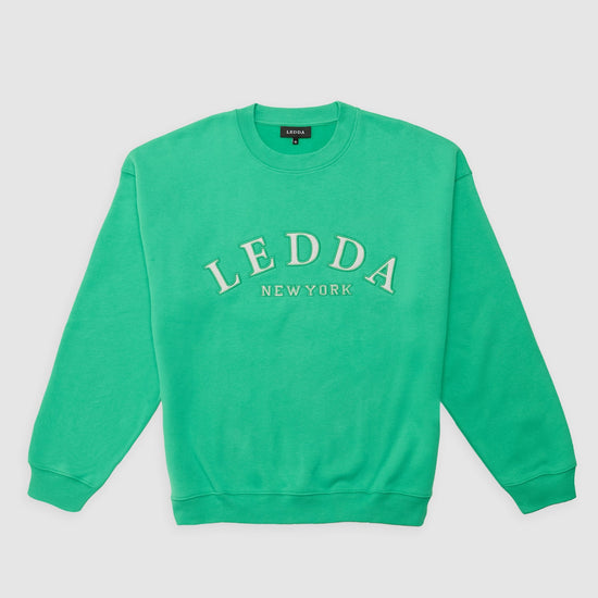 LEDDA Oversized Varsity Sweatshirt Green