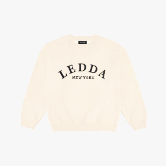 LEDDA Oversized Varsity Sweatshirt Vanilla