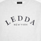 LEDDA Oversized Varsity Sweatshirt Grey Marl